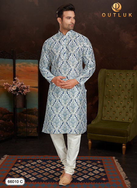 Multi Colour Outluk 66 C New Exclusive Wear Kurta Pajama Latest Collection 66010-C